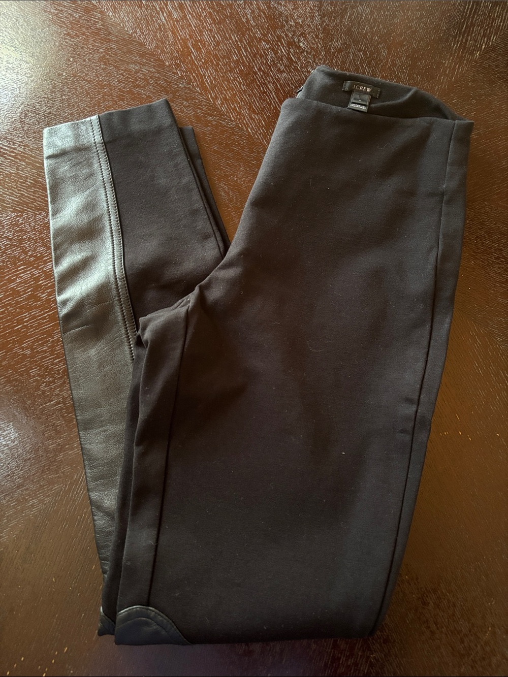 J Crew Minne Pant with Leather